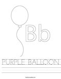 PURPLE BALLOON Worksheet