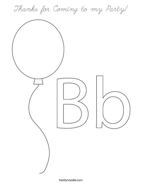 Balloon Coloring Page