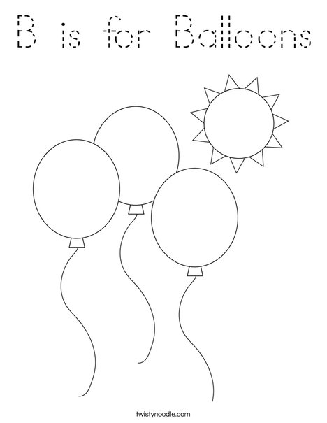 Balloons Coloring Page
