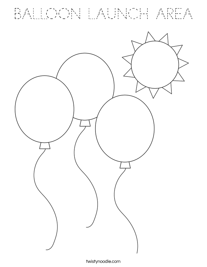 BALLOON LAUNCH AREA Coloring Page