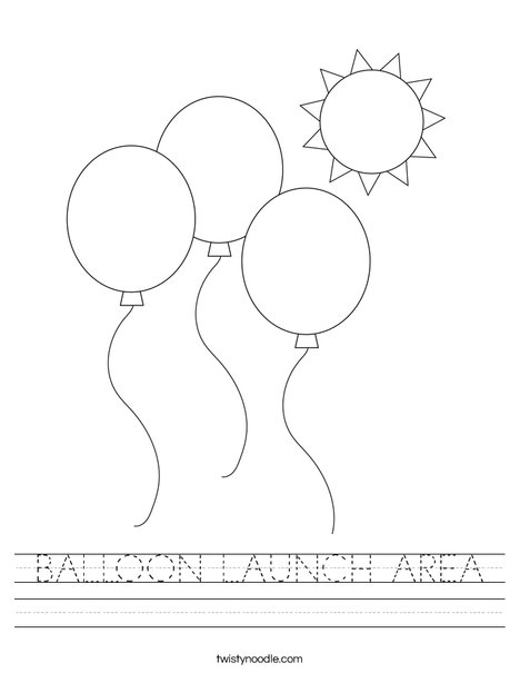 Balloons Worksheet