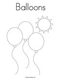 Balloons Coloring Page