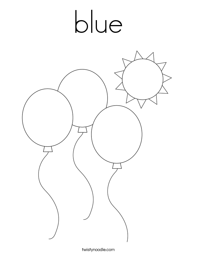 blue Coloring Page