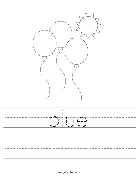 blue Worksheet - Twisty Noodle