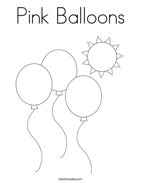Balloons Coloring Page