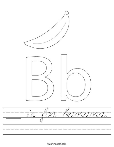 Banana Worksheet