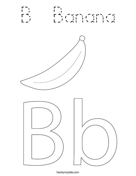 Banana Coloring Page