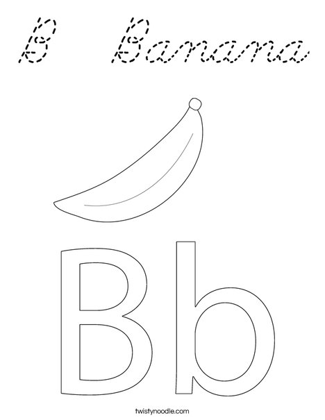 Banana Coloring Page