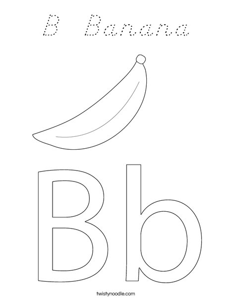 Banana Coloring Page