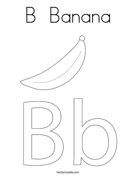 Banana Coloring Page