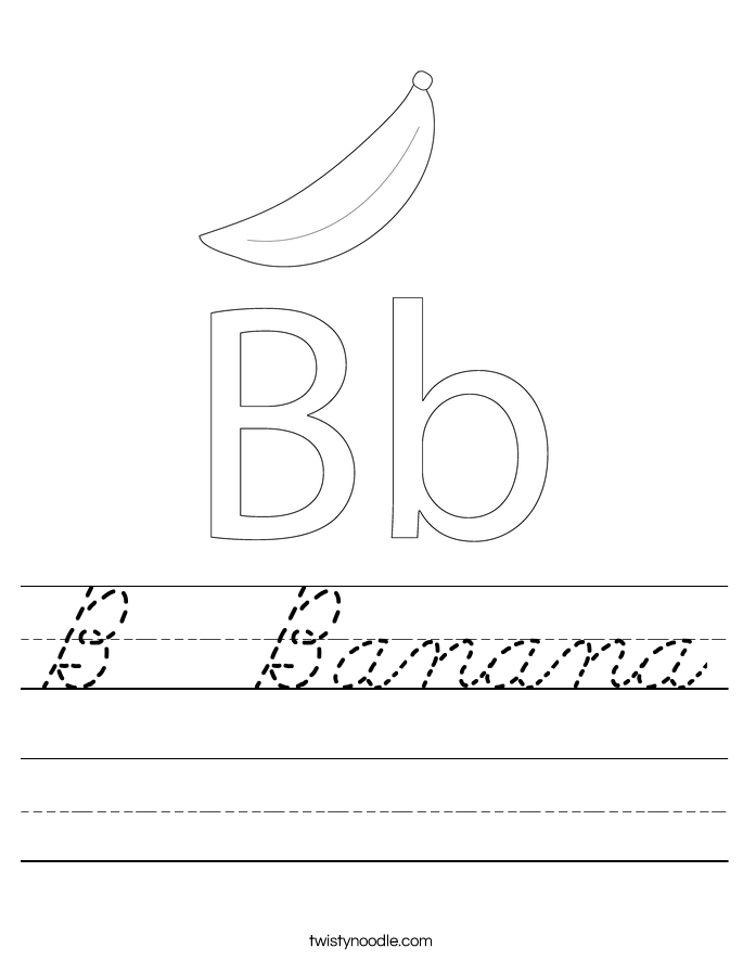 B  Banana Worksheet