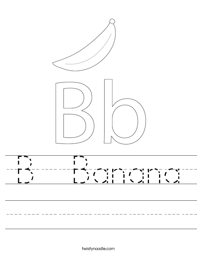 B  Banana Worksheet
