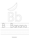 B  Banana Worksheet