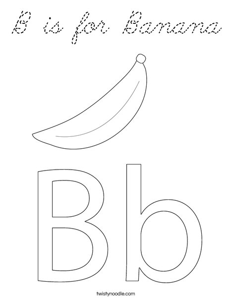 Banana Coloring Page