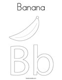 Banana Coloring Page