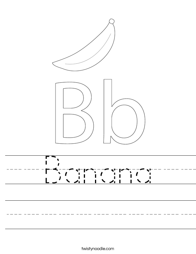 Banana Worksheet - Twisty Noodle