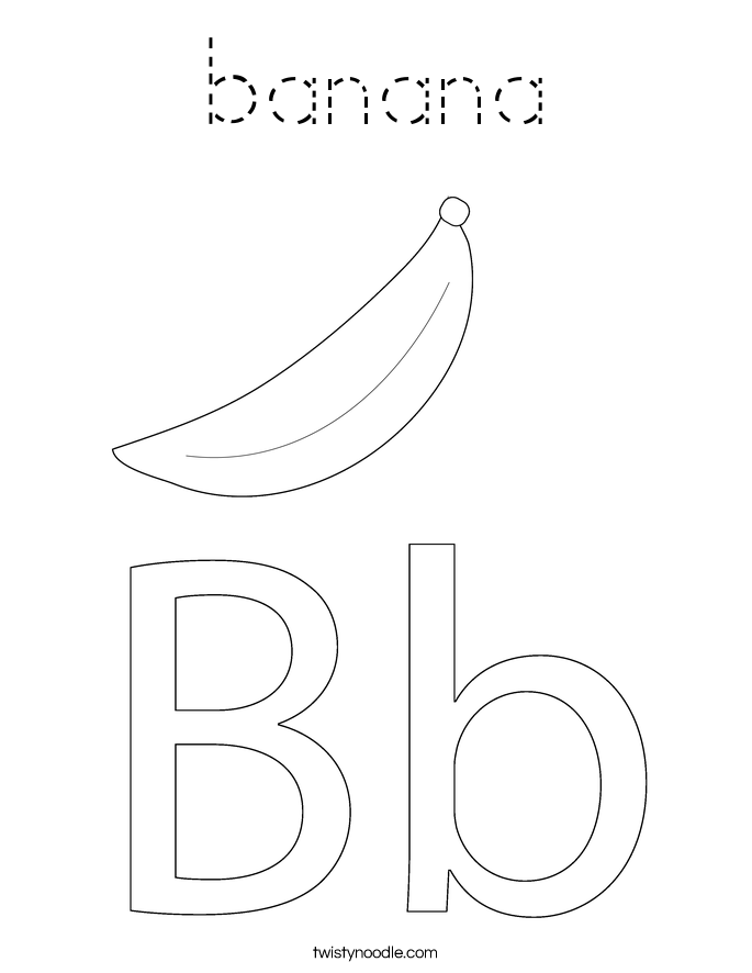 banana Coloring Page