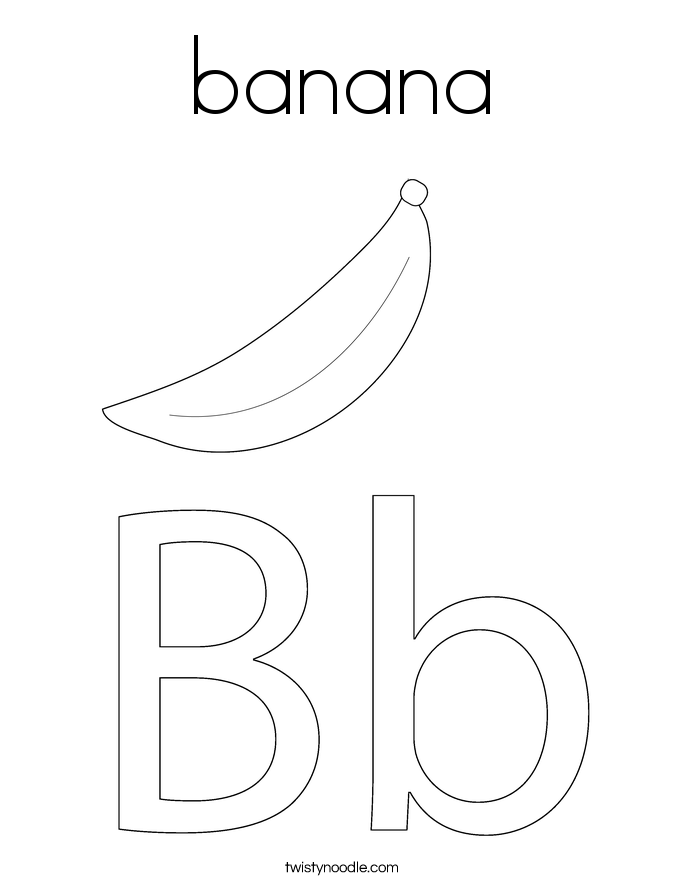 banana Coloring Page