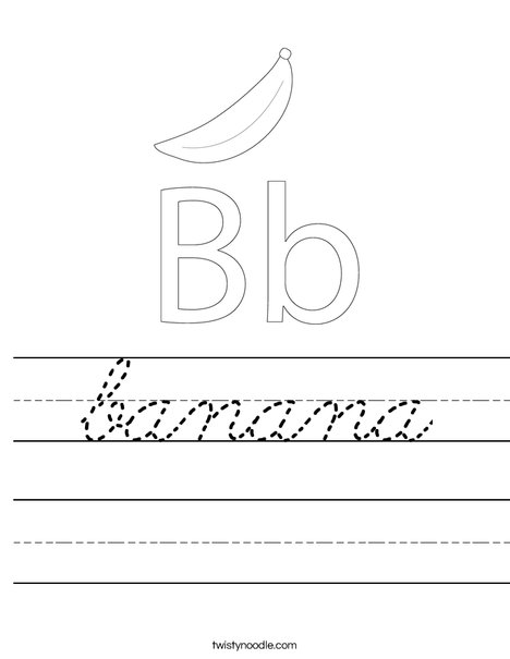 Banana Worksheet