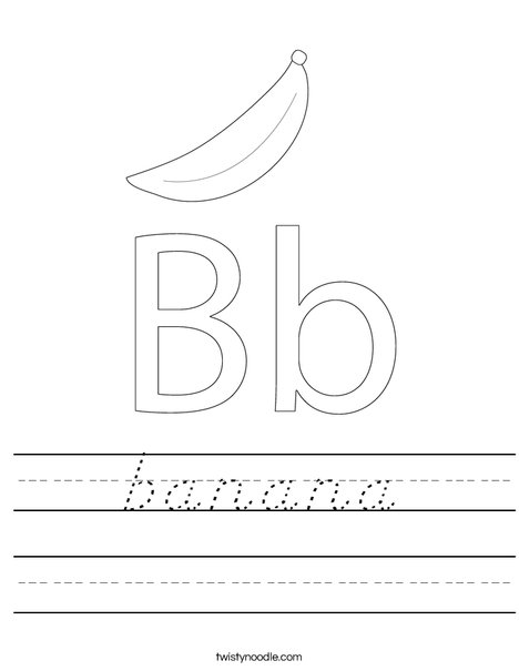 Banana Worksheet