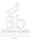 B is for Banana Worksheet - Twisty Noodle