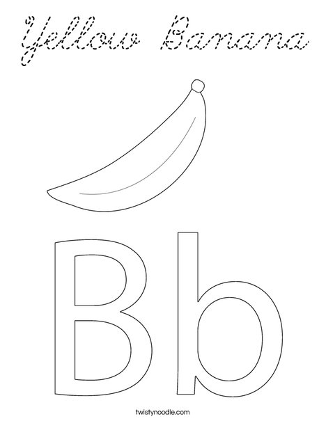 Banana Coloring Page