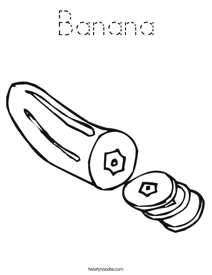 Banana Coloring Page