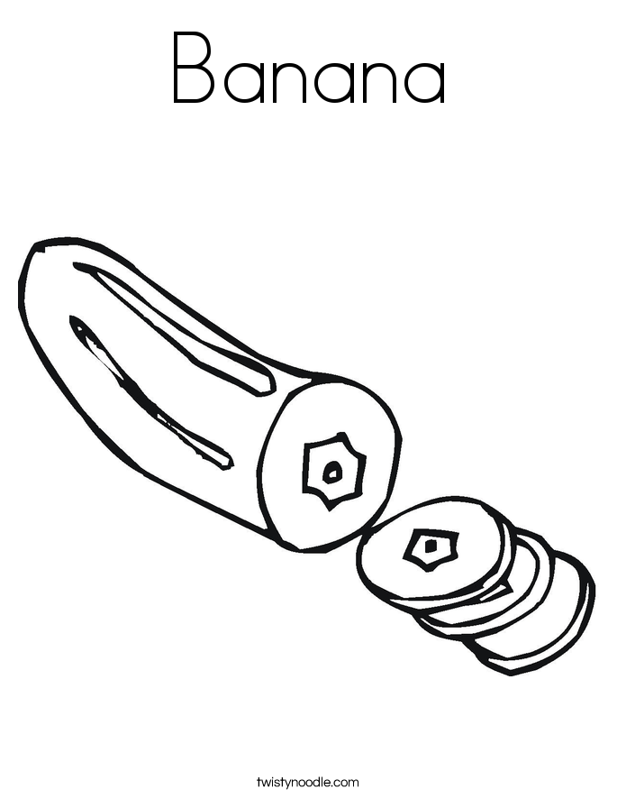 Banana Coloring Page