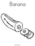 Banana Coloring Page