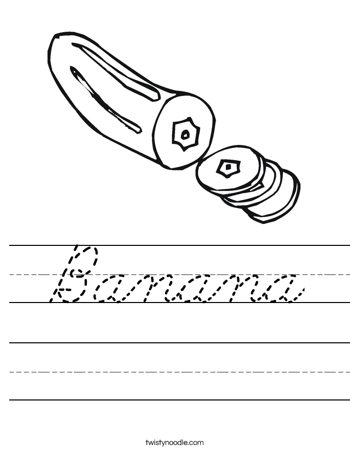 Banana Worksheet