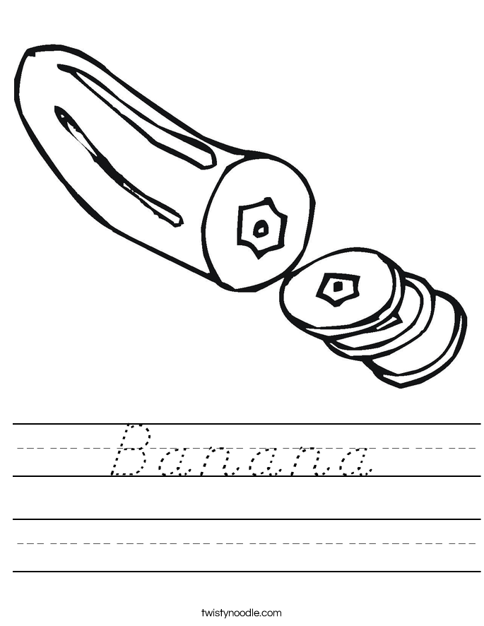 Banana Worksheet