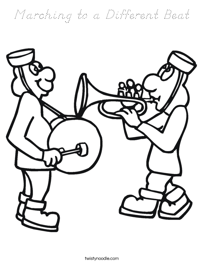 Marching to a Different Beat Coloring Page