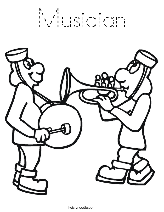 Musician Coloring Page