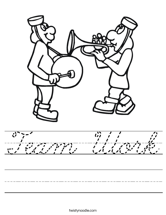 Team Work Worksheet