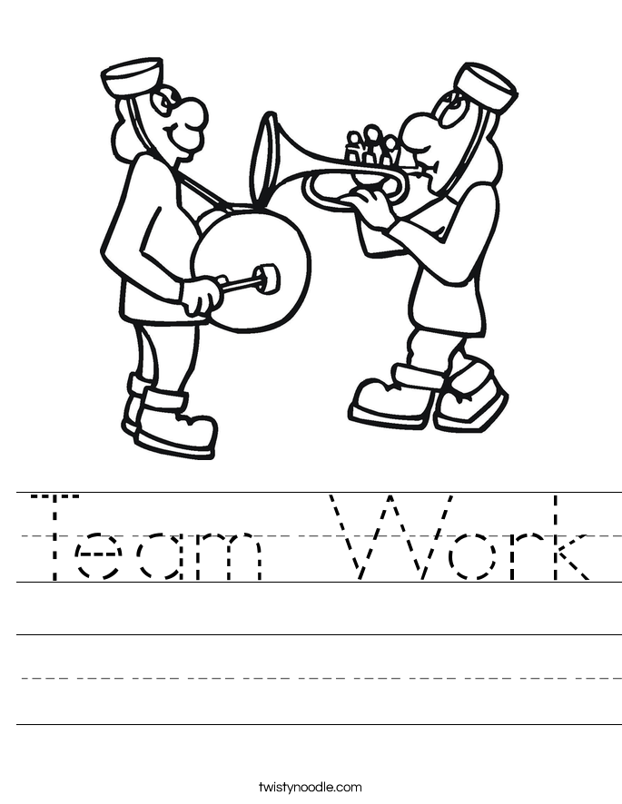 Team Work Worksheet