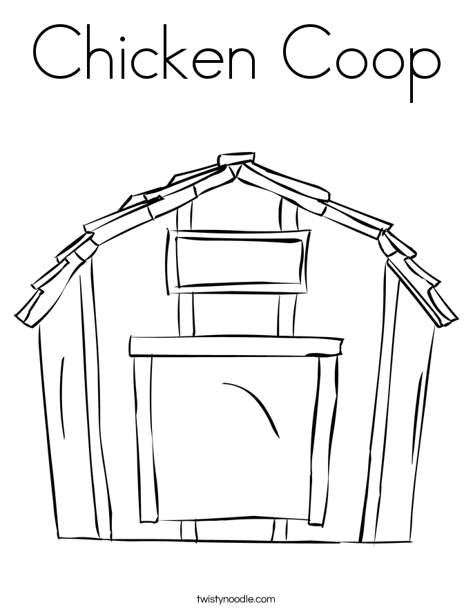 Chicken Coop Coloring Page