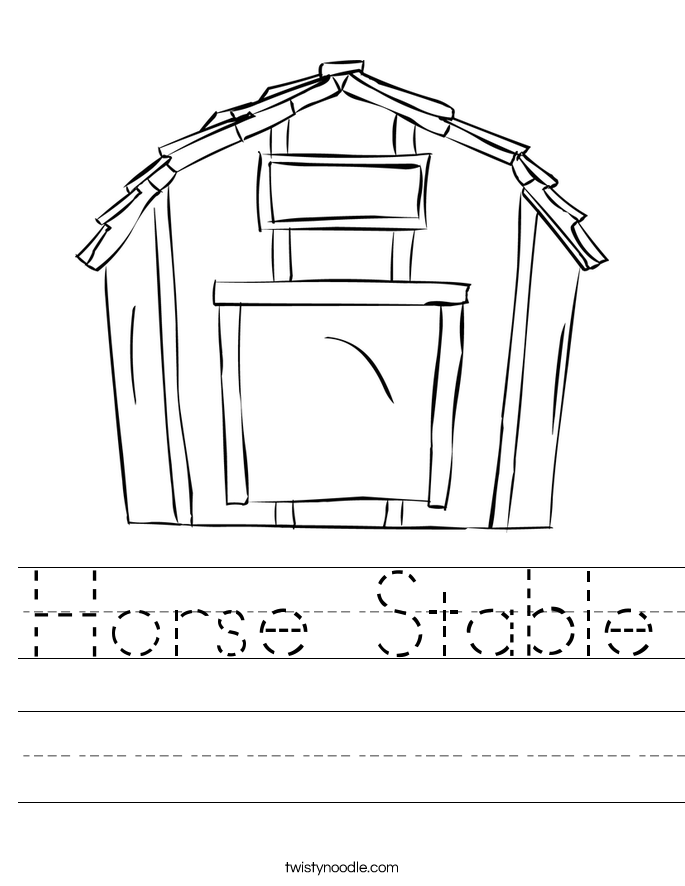 Horse Stable Worksheet