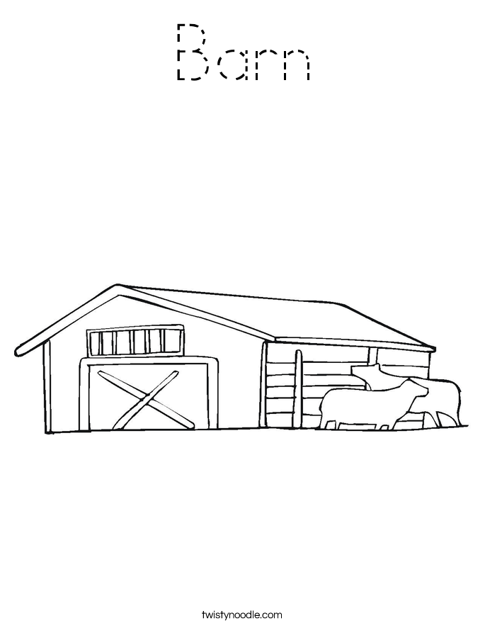 Barn Coloring Page