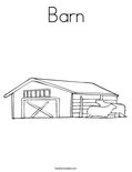 Barn Coloring Page