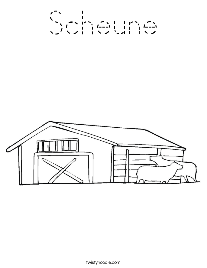 Scheune Coloring Page