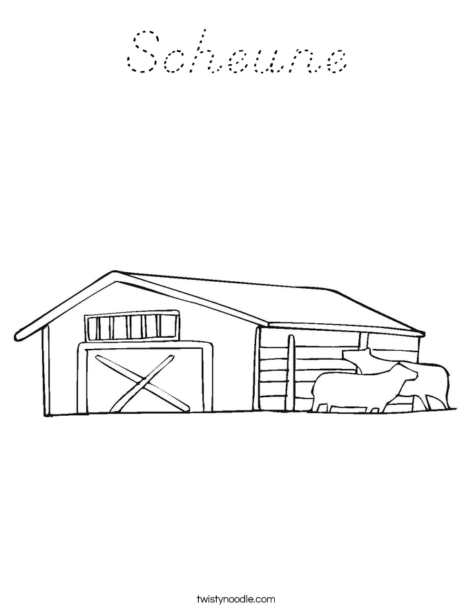 Scheune Coloring Page