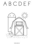 A B C D E F Coloring Page