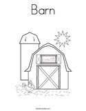 Barn Coloring Page