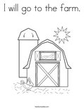I will go to the farm.Coloring Page