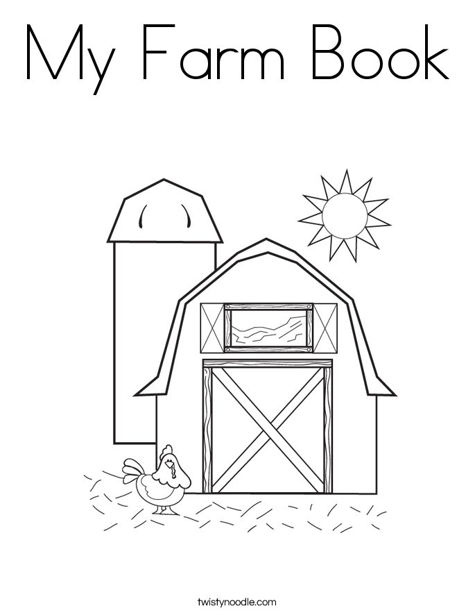 My Farm Book Coloring Page