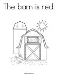 The barn is red.Coloring Page