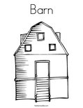 Barn Coloring Page