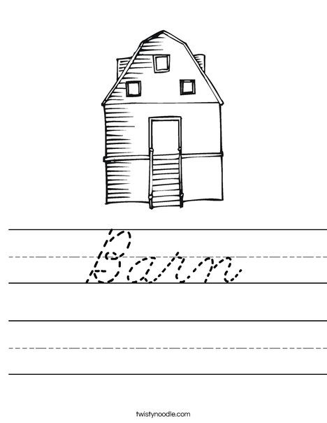 Red Barn Worksheet