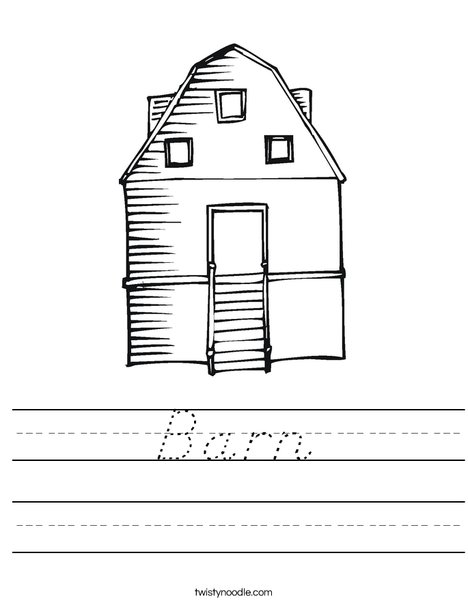 Red Barn Worksheet