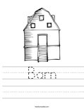 Barn Worksheet